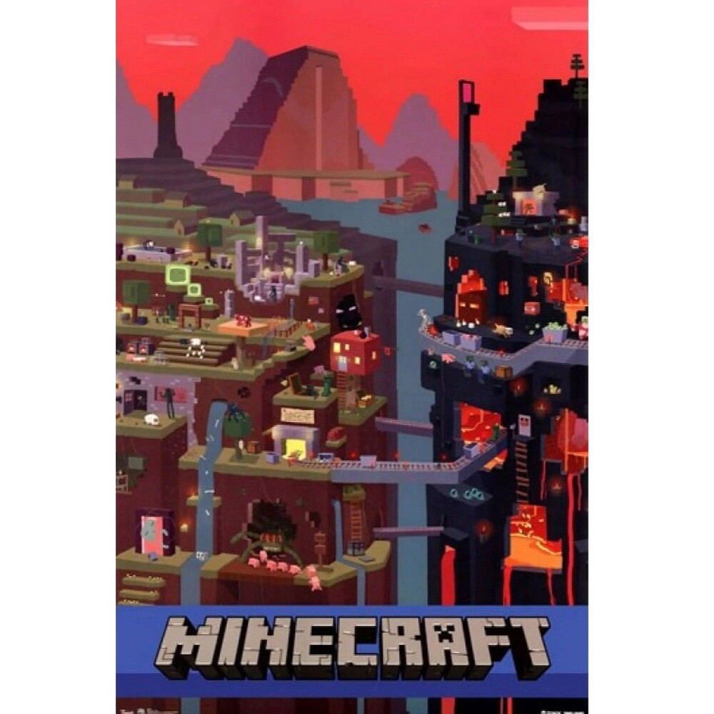 Minecraft - Cube  By Trends International 23.375” X 34”.  NEW in Package